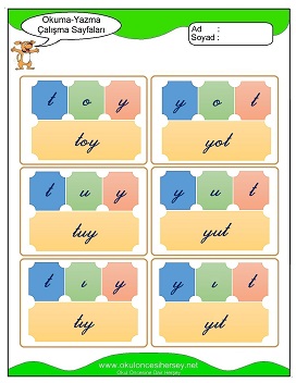 y sesi Hece Kartları